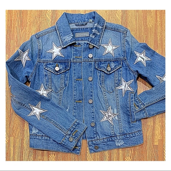 bagatelle star patch denim jacket